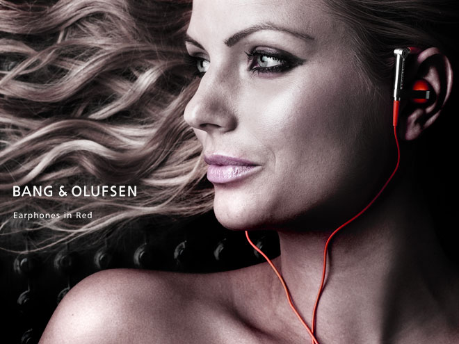 Earphones in Red Earphones in Red Image